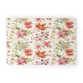 Ninola Design Botanic Retreat Lily Lush Floral Orange Green Welcome Mat
