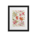 Ninola Design Botanic Retreat Lily Lush Floral Orange Green Framed Art Print