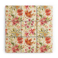 Ninola Design Botanic Retreat Lily Lush Floral Orange Green Wood Wall Mural
