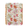 Ninola Design Botanic Retreat Lily Lush Floral Orange Green Throw Blanket