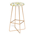 Ninola Design Botanic Retreat Tropical Jungle Leaves Botanical Green Orange Bar Stool