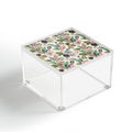 Ninola Design Botanic Retreat Tropical Leaves Flowers Pink Green Acrylic Box
