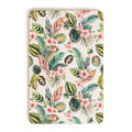 Ninola Design Botanic Retreat Tropical Leaves Flowers Pink Green Cutting Board Rectangle