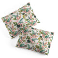Ninola Design Botanic Retreat Tropical Leaves Flowers Pink Green Pillow Shams