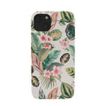 Ninola Design Botanic Retreat Tropical Leaves Flowers Pink Green Phone Case