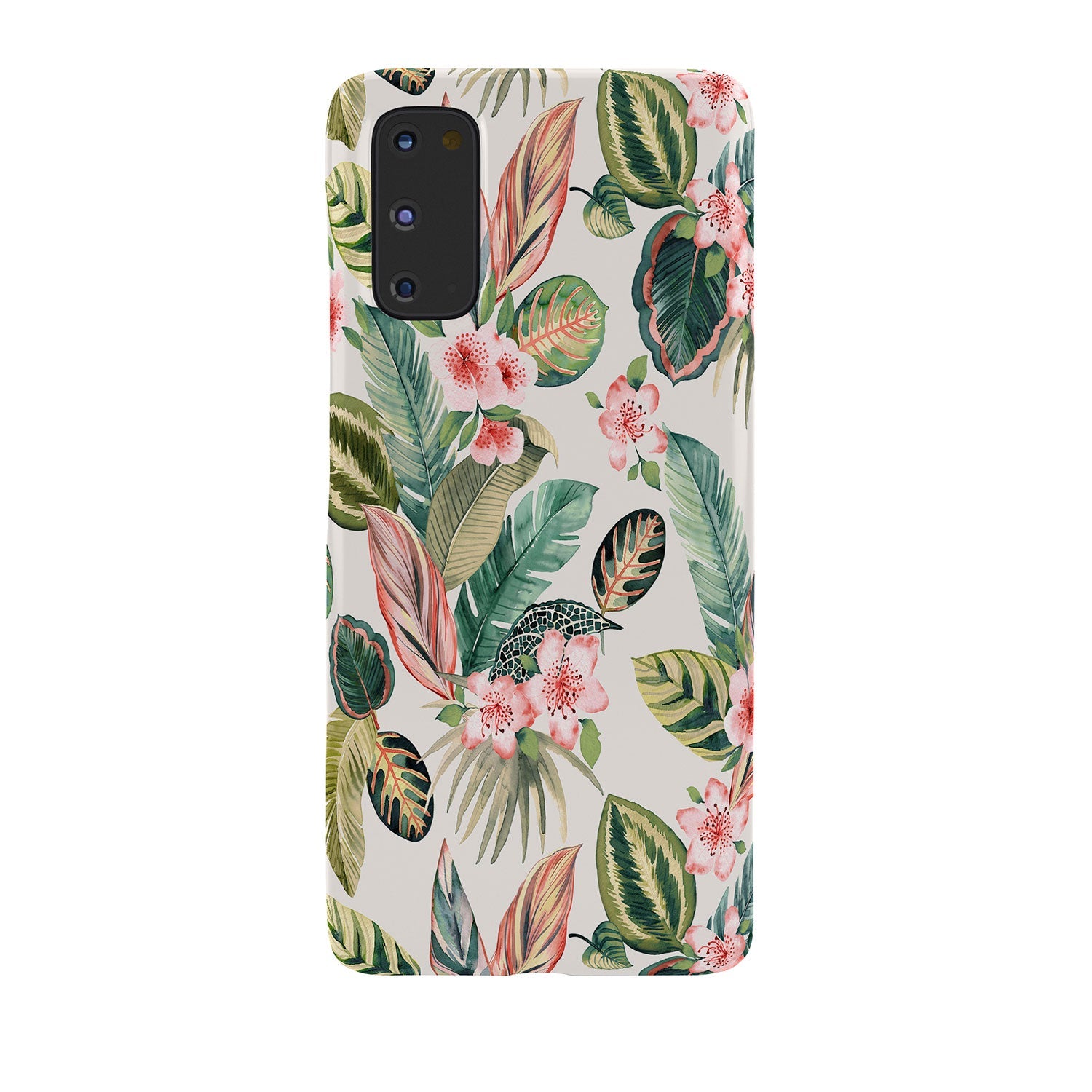 Ninola Design Botanic Retreat Tropical Leaves Flowers Pink Green Phone Case