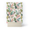 Ninola Design Botanic Retreat Tropical Leaves Flowers Pink Green Mini Art Print