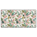 Ninola Design Botanic Retreat Tropical Leaves Flowers Pink Green Desk Mat