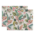 Ninola Design Botanic Retreat Tropical Leaves Flowers Pink Green Placemat