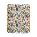 Ninola Design Botanic Retreat Tropical Leaves Flowers Pink Green Throw Blanket