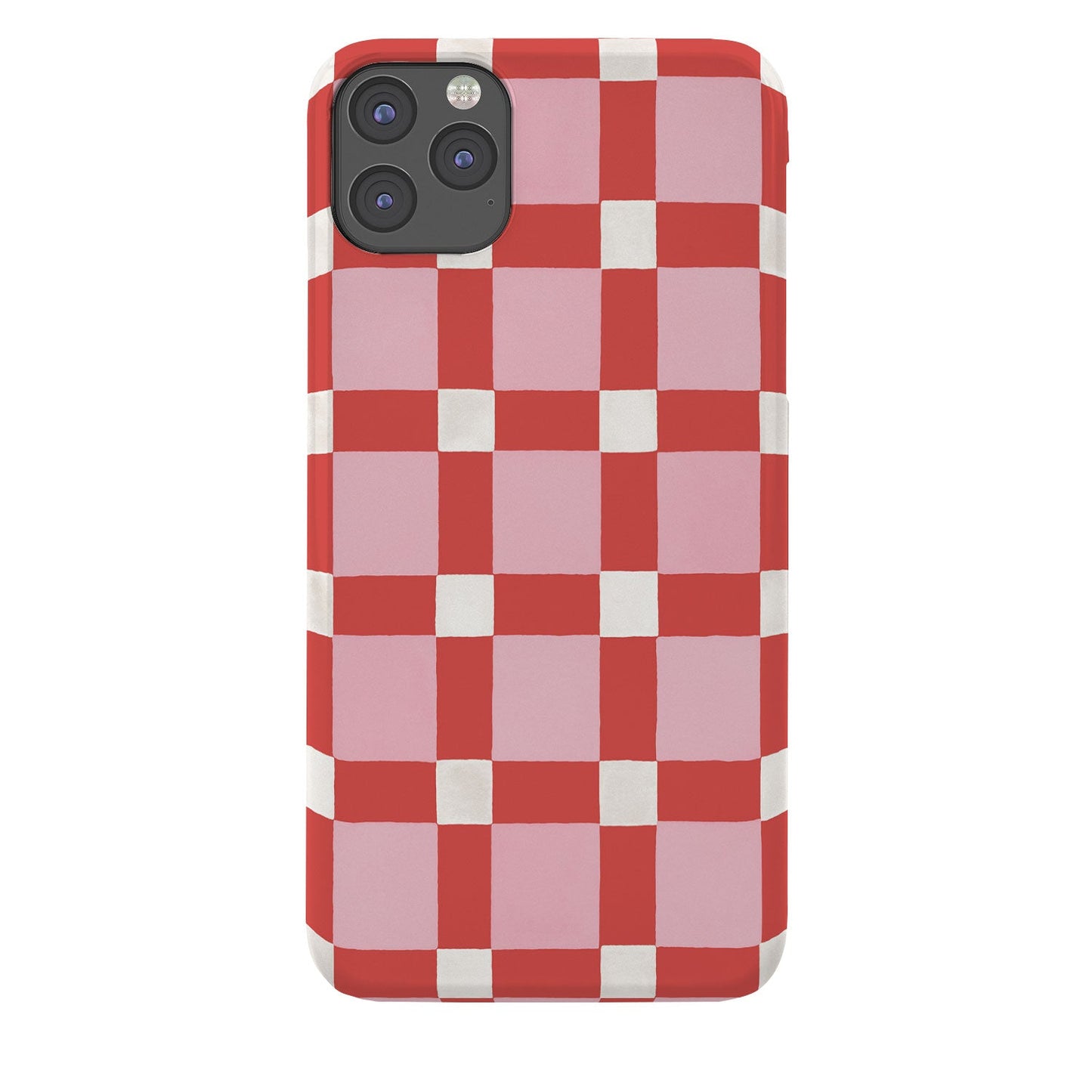 Ninola Design Checker Mosaic Pink Red Phone Case