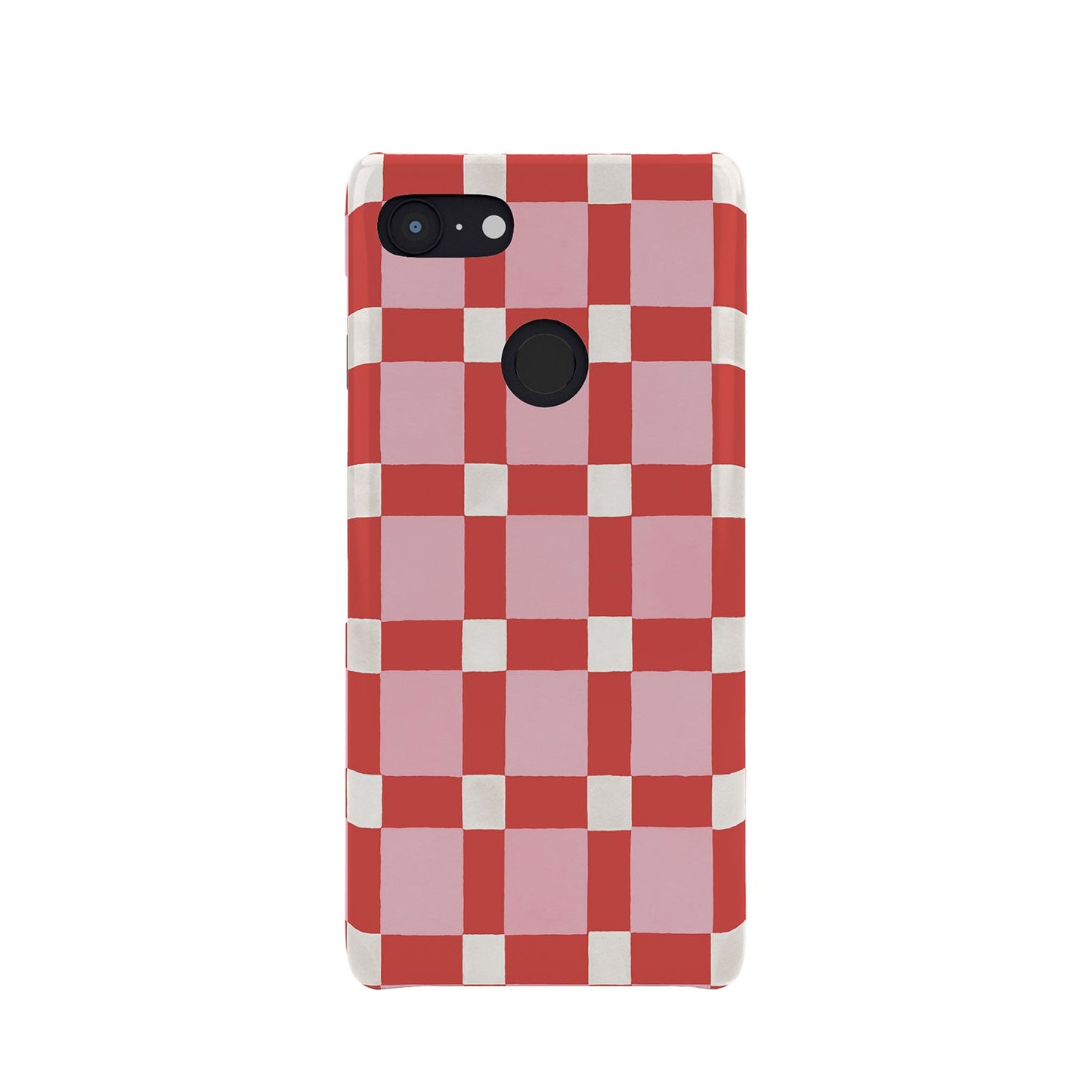 Ninola Design Checker Mosaic Pink Red Phone Case