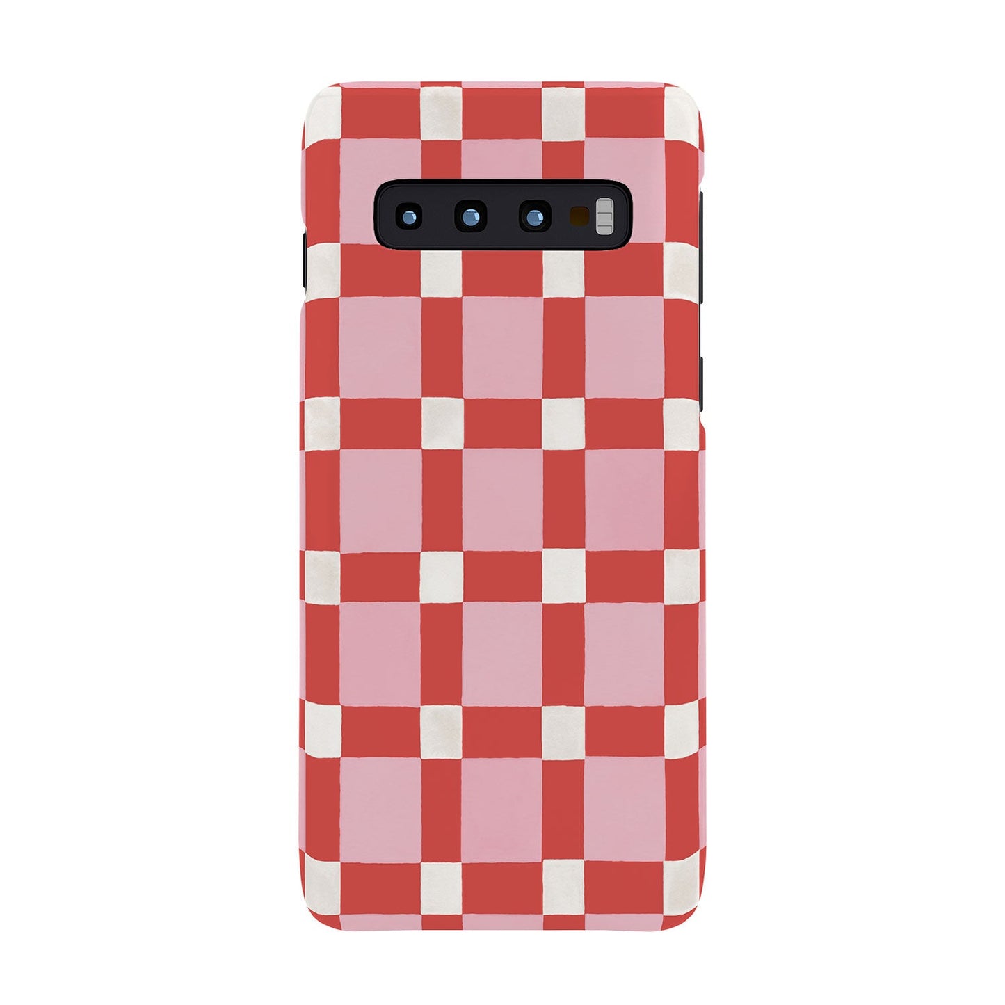 Ninola Design Checker Mosaic Pink Red Phone Case