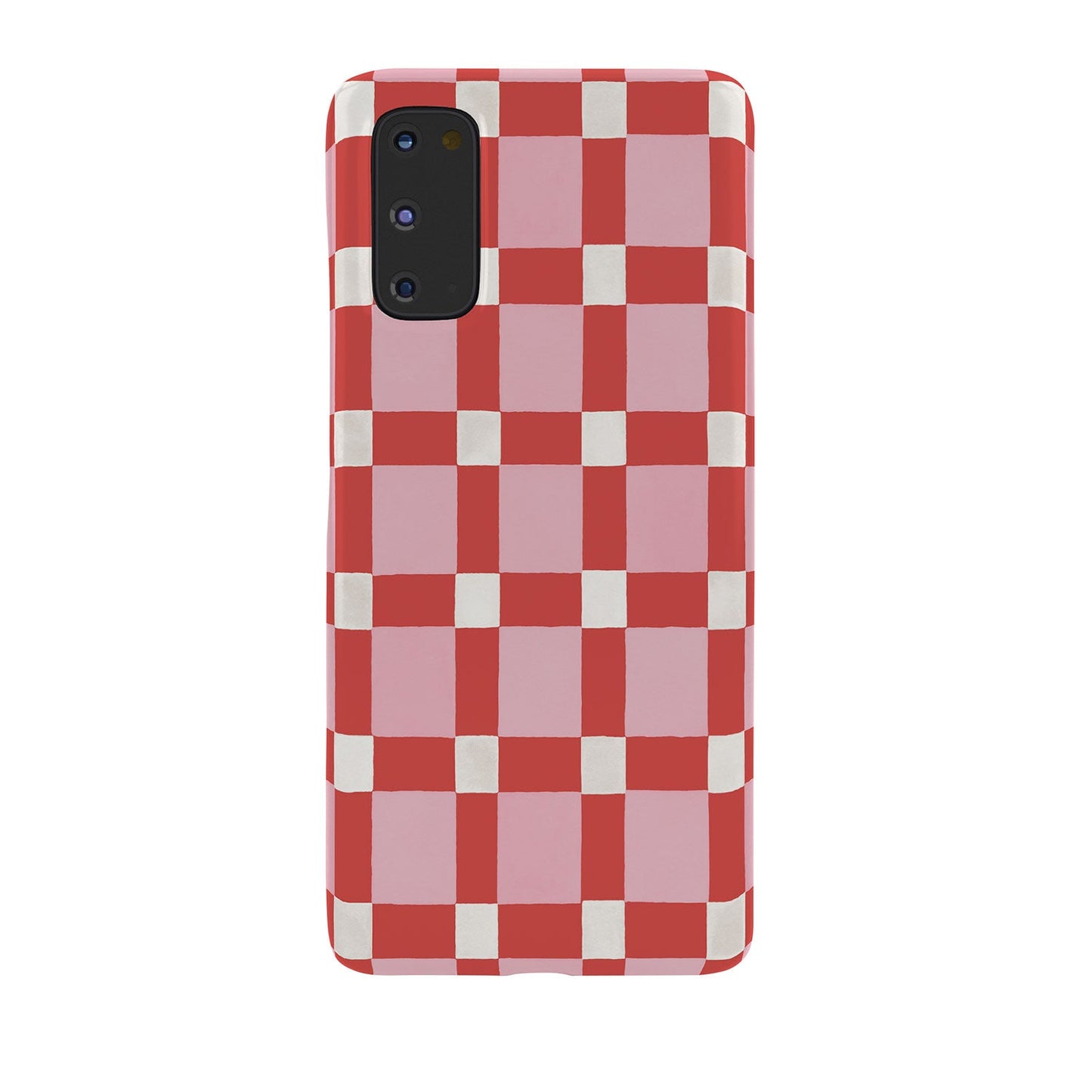Ninola Design Checker Mosaic Pink Red Phone Case