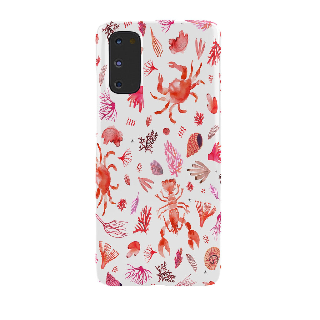 Ninola Design Crabs Lobsters Coastal Coral Reef Red Phone Case