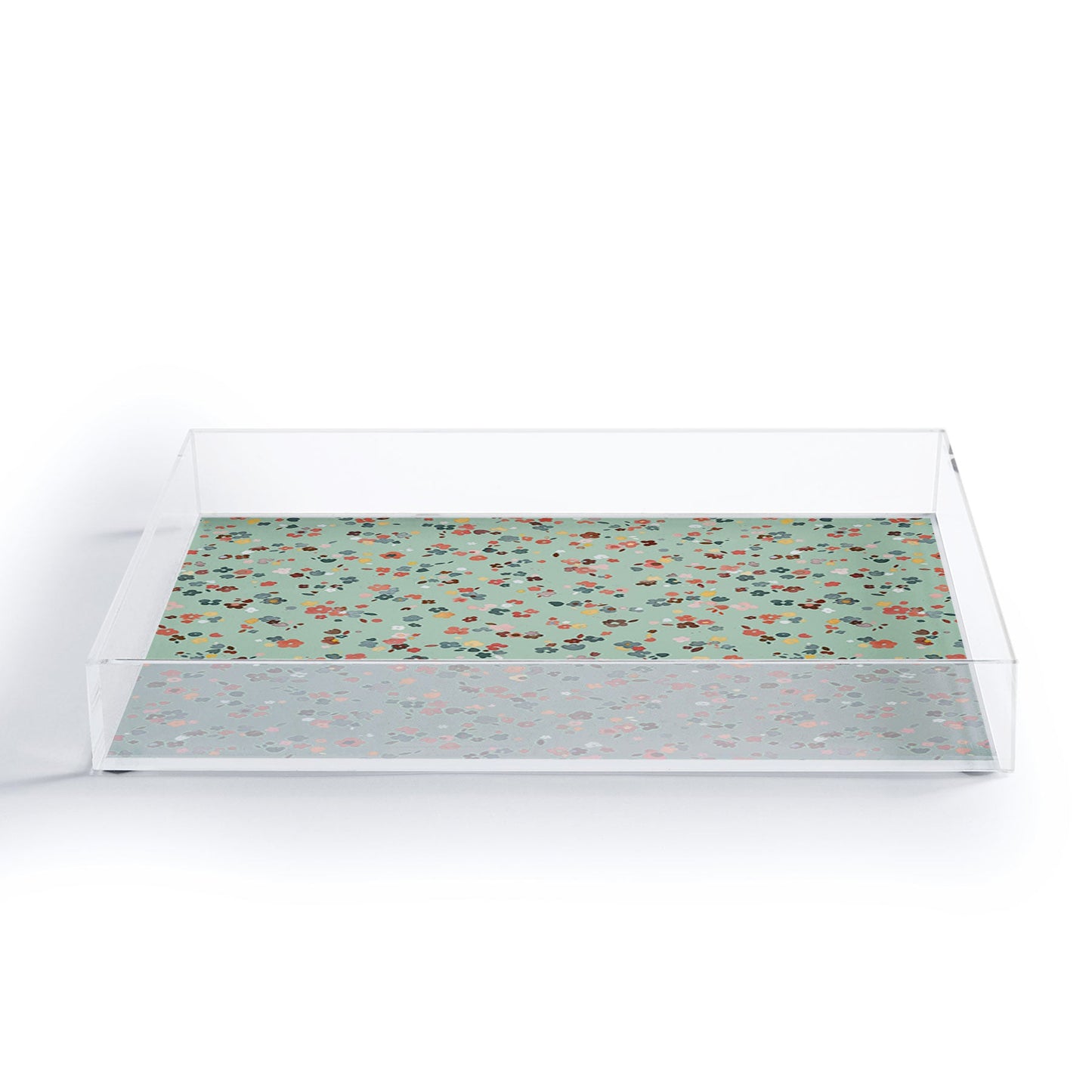 Ninola Design Ditsy flowers Green Acrylic Tray