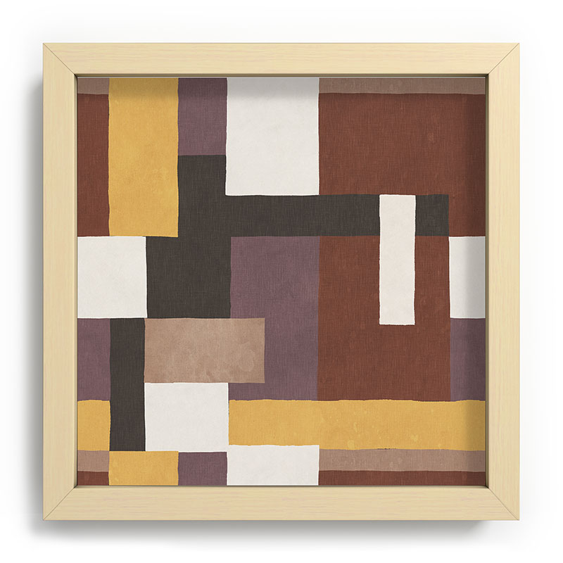 Ninola Design Everyday Artifact Modern Color Block Texture Earthy Recessed Framing Square