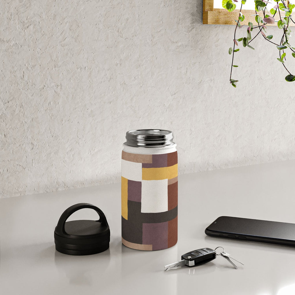 Ninola Design Everyday Artifact Modern Color Block Texture Earthy Water Bottle