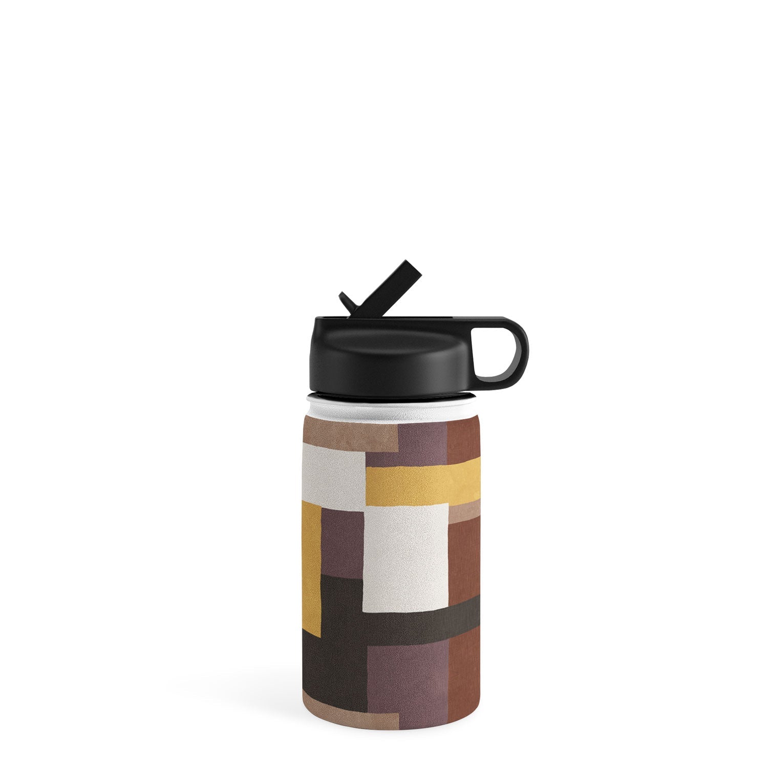 Ninola Design Everyday Artifact Modern Color Block Texture Earthy Water Bottle