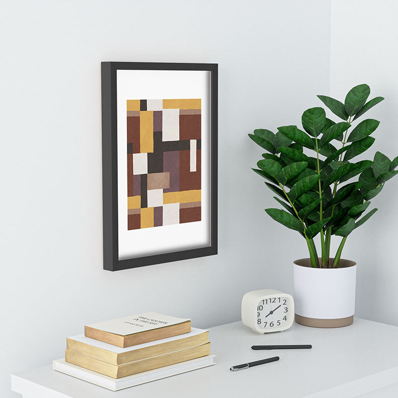 Ninola Design Everyday Artifact Modern Color Block Texture Earthy Recessed Framing Rectangle