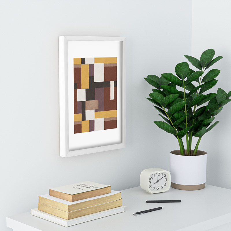 Ninola Design Everyday Artifact Modern Color Block Texture Earthy Recessed Framing Rectangle