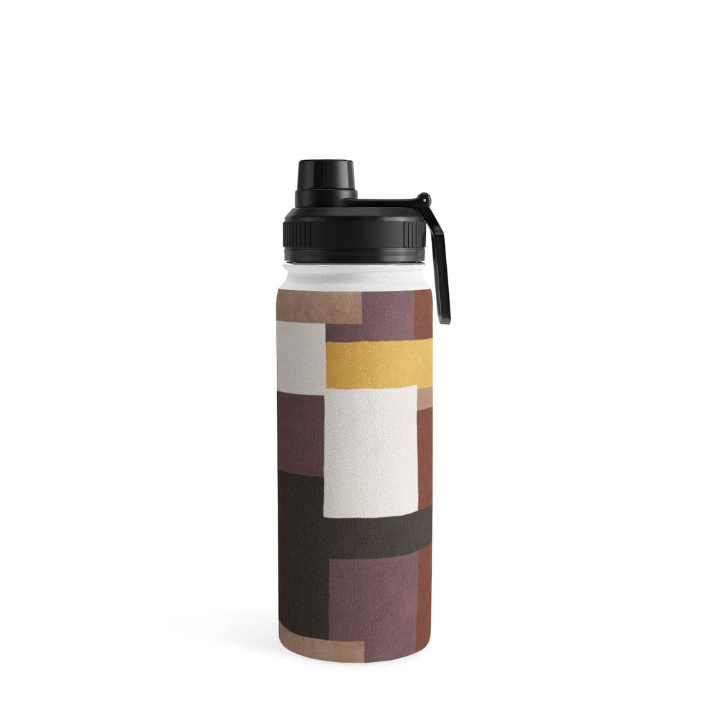 Ninola Design Everyday Artifact Modern Color Block Texture Earthy Water Bottle