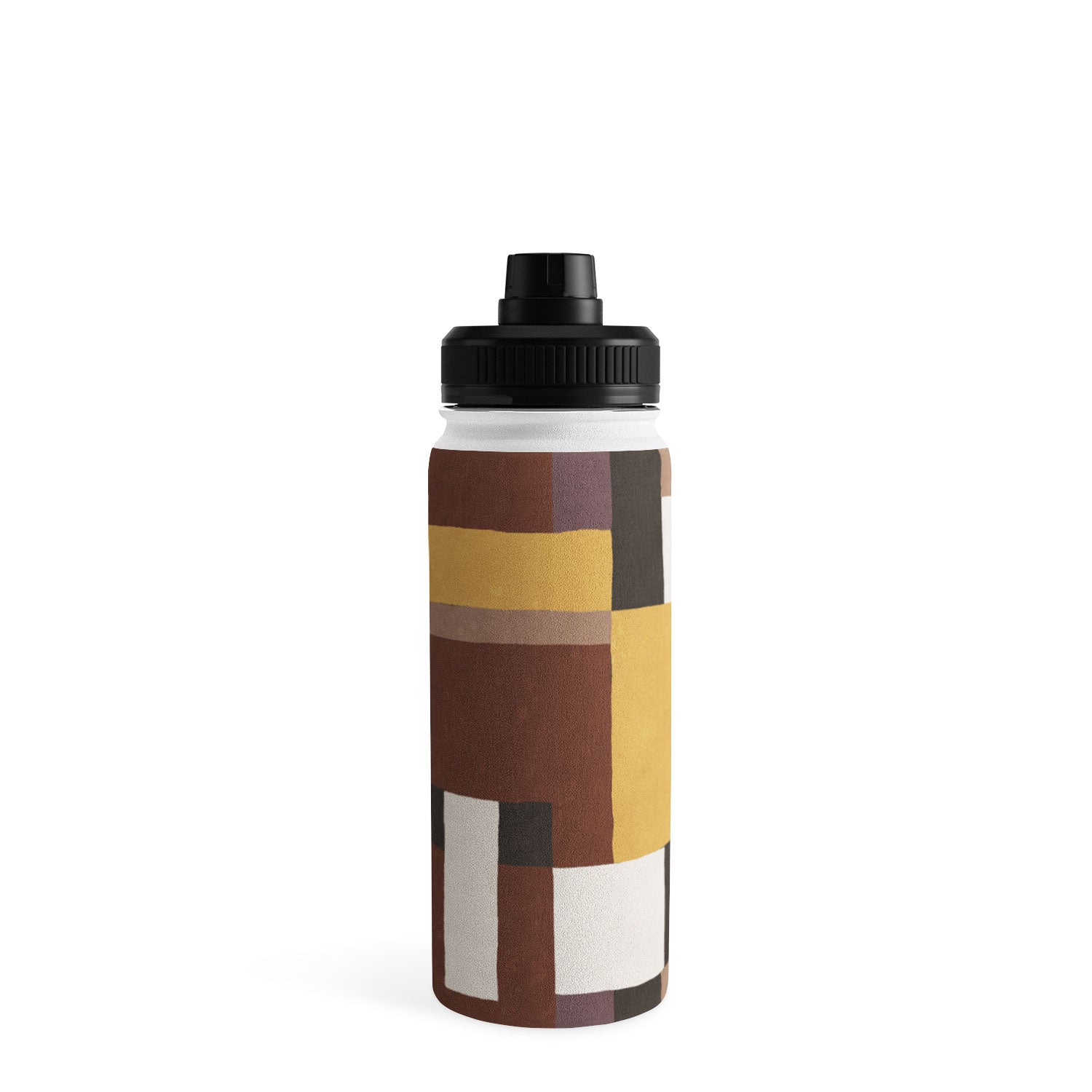 Ninola Design Everyday Artifact Modern Color Block Texture Earthy Water Bottle