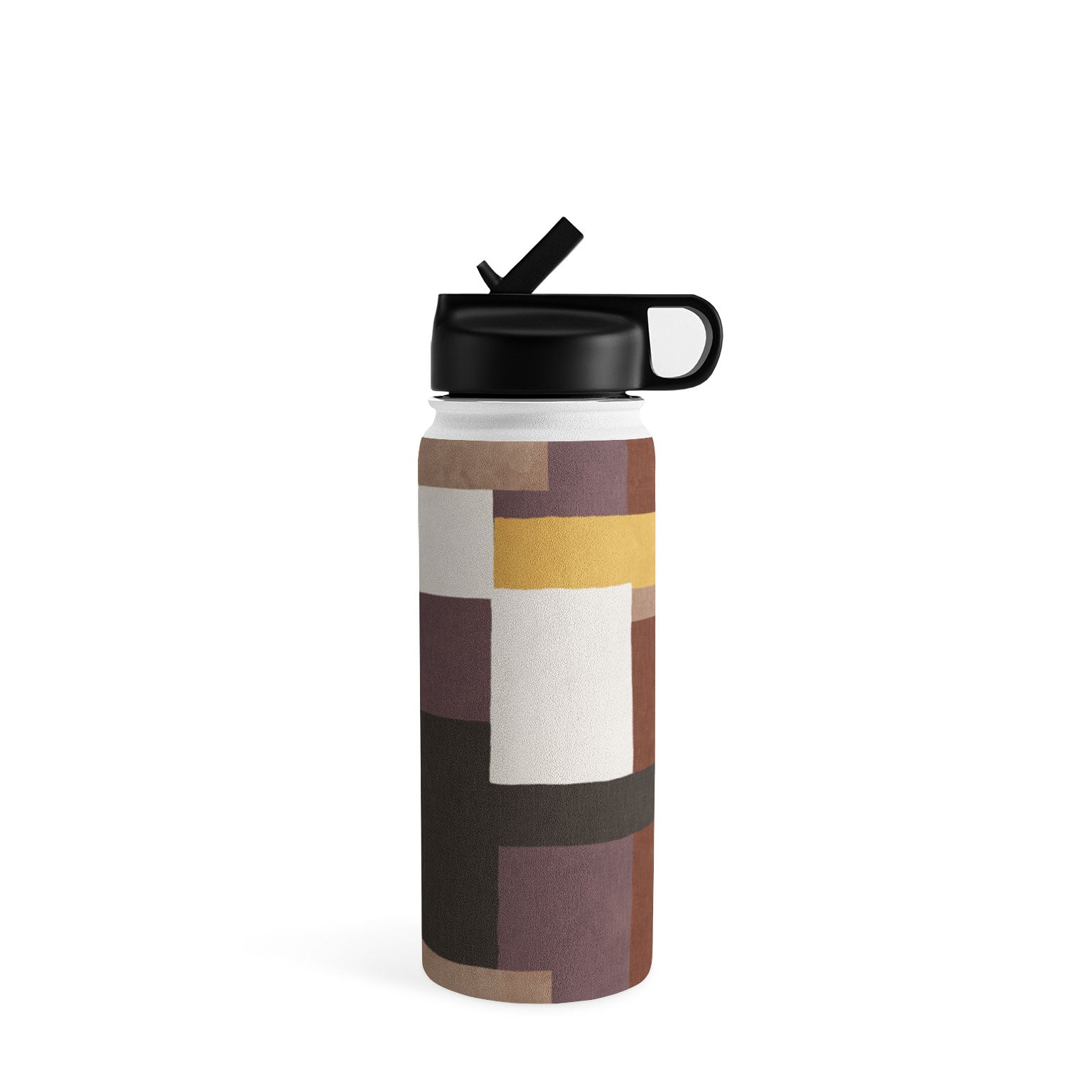 Ninola Design Everyday Artifact Modern Color Block Texture Earthy Water Bottle
