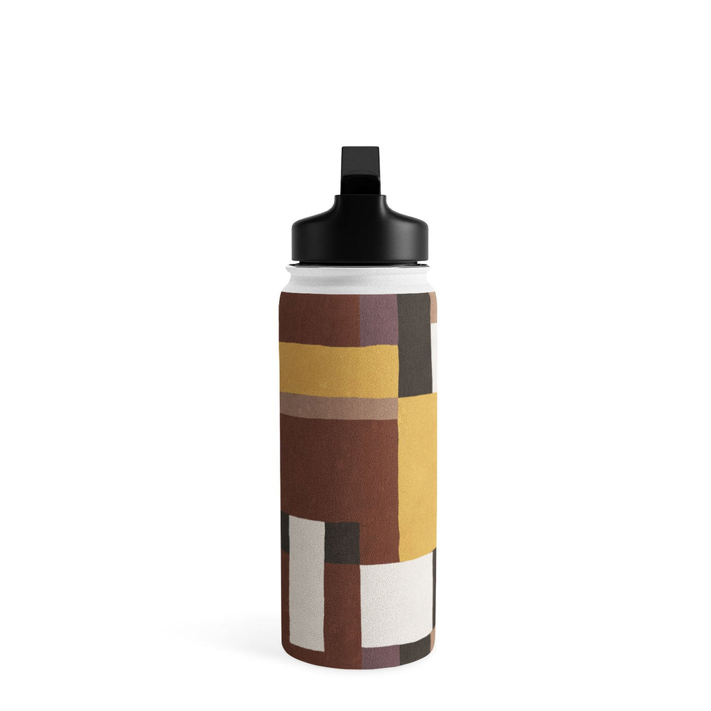 Ninola Design Everyday Artifact Modern Color Block Texture Earthy Water Bottle