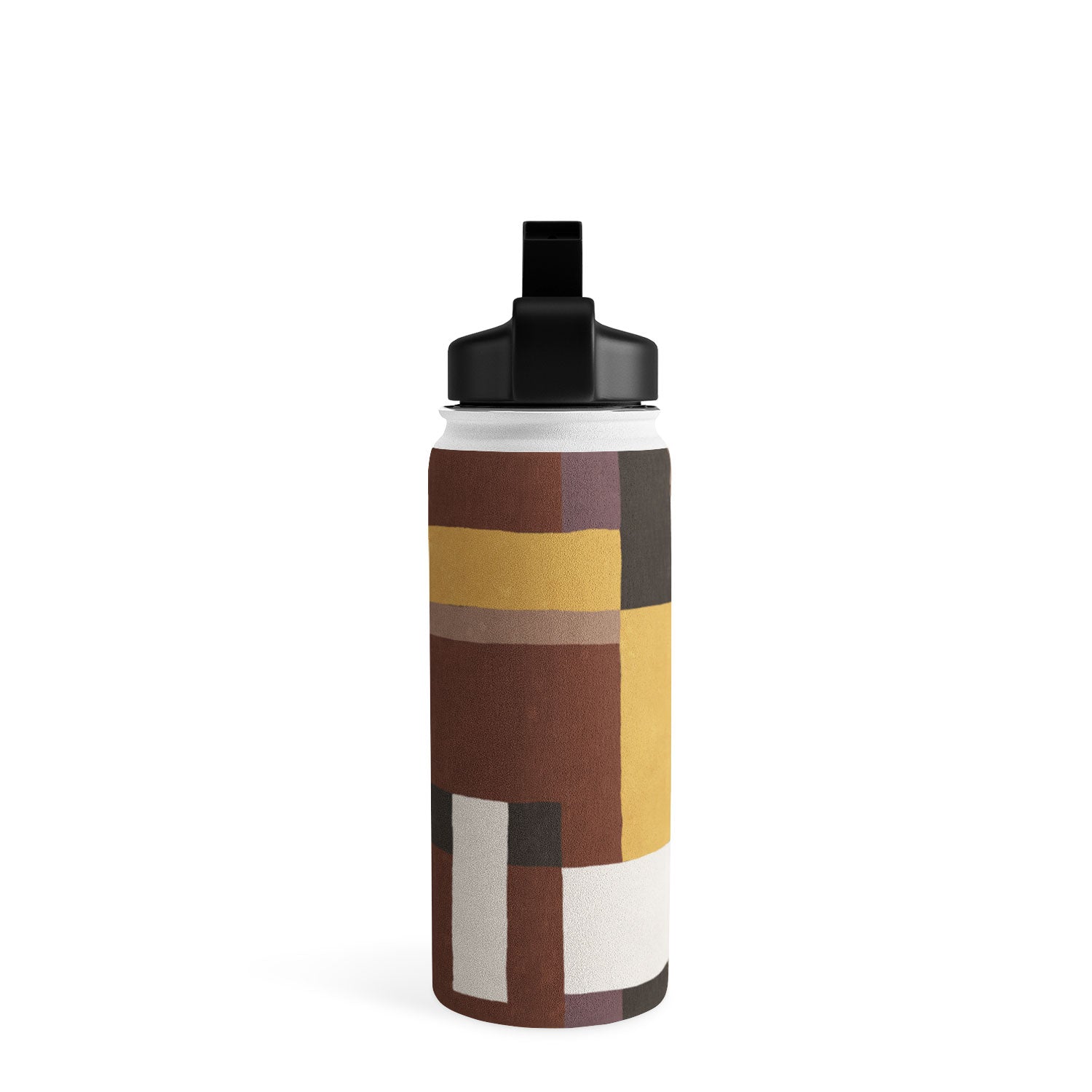Ninola Design Everyday Artifact Modern Color Block Texture Earthy Water Bottle