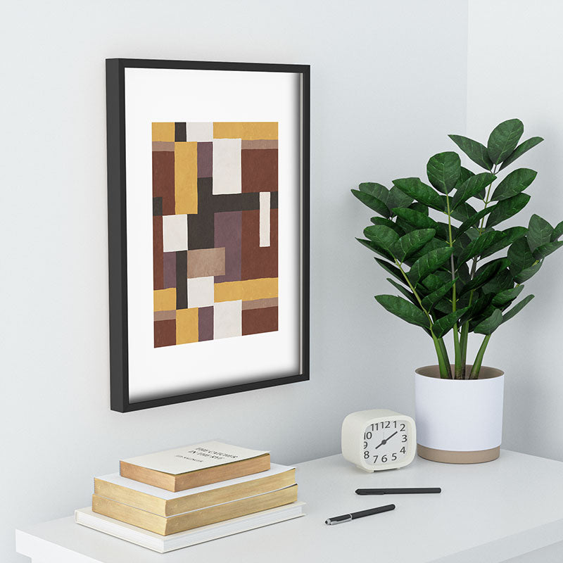 Ninola Design Everyday Artifact Modern Color Block Texture Earthy Recessed Framing Rectangle