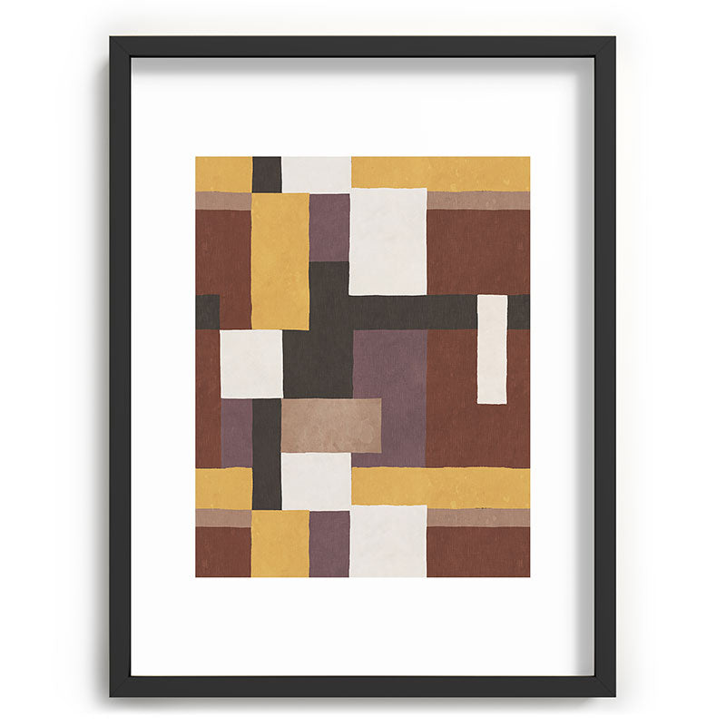 Ninola Design Everyday Artifact Modern Color Block Texture Earthy Recessed Framing Rectangle