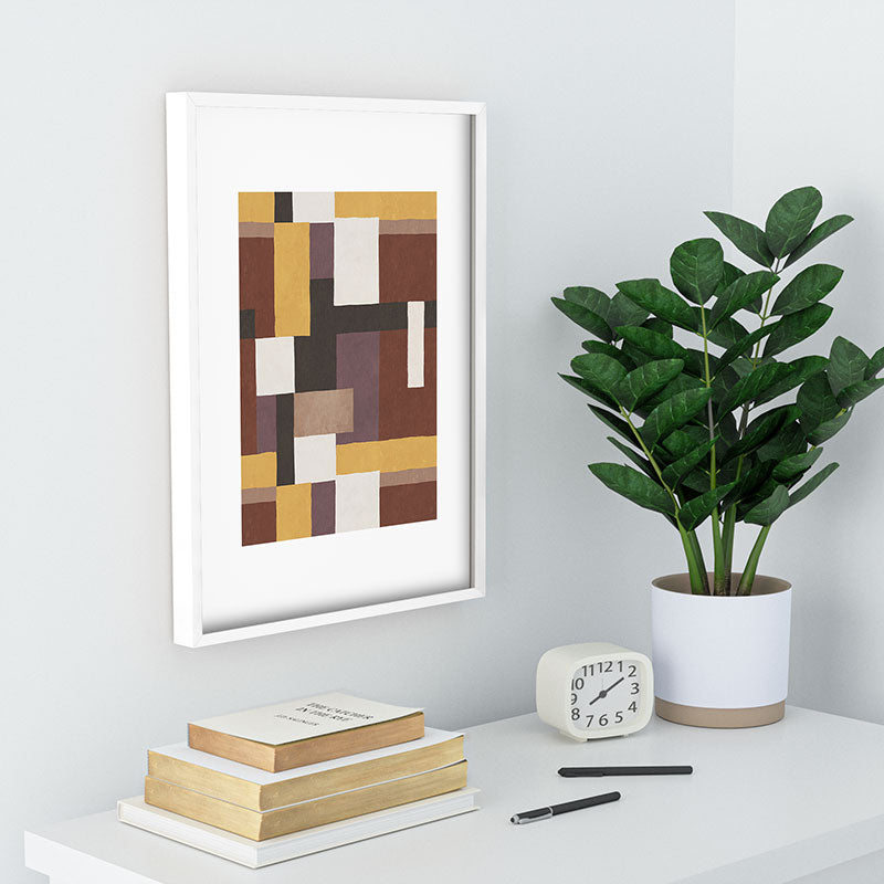 Ninola Design Everyday Artifact Modern Color Block Texture Earthy Recessed Framing Rectangle