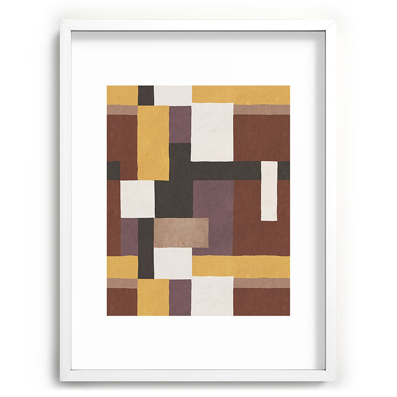 Ninola Design Everyday Artifact Modern Color Block Texture Earthy Recessed Framing Rectangle