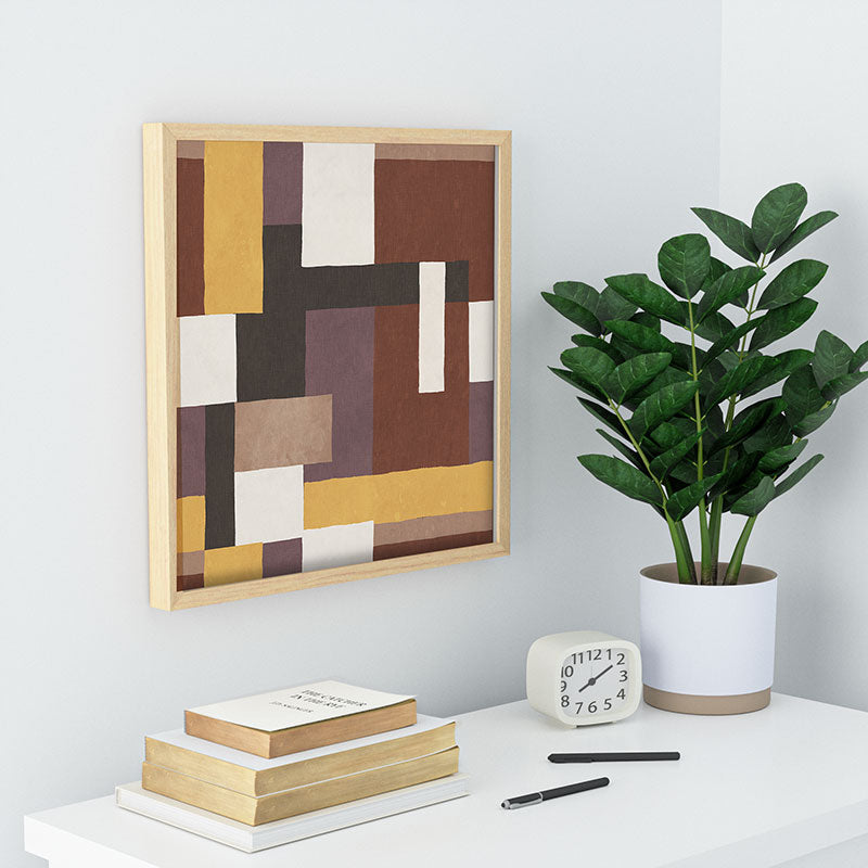 Ninola Design Everyday Artifact Modern Color Block Texture Earthy Recessed Framing Square