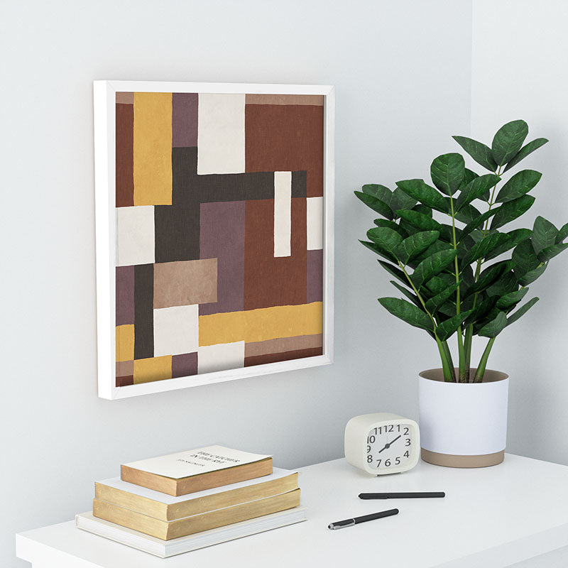 Ninola Design Everyday Artifact Modern Color Block Texture Earthy Recessed Framing Square