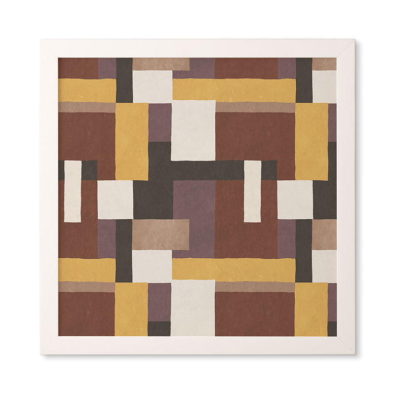 Ninola Design Everyday Artifact Modern Color Block Texture Earthy Framed Wall Art