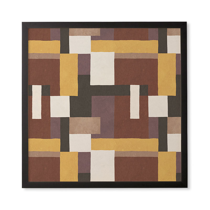 Ninola Design Everyday Artifact Modern Color Block Texture Earthy Framed Wall Art