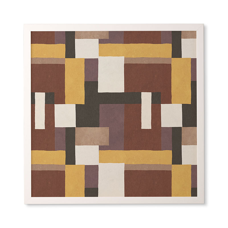 Ninola Design Everyday Artifact Modern Color Block Texture Earthy Framed Wall Art