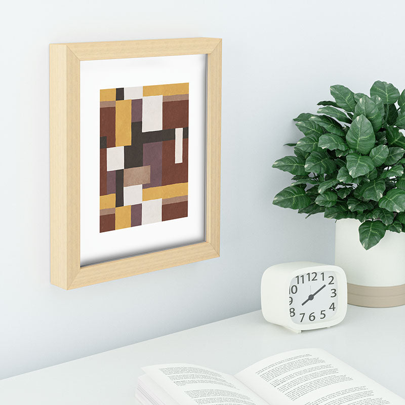 Ninola Design Everyday Artifact Modern Color Block Texture Earthy Recessed Framing Rectangle