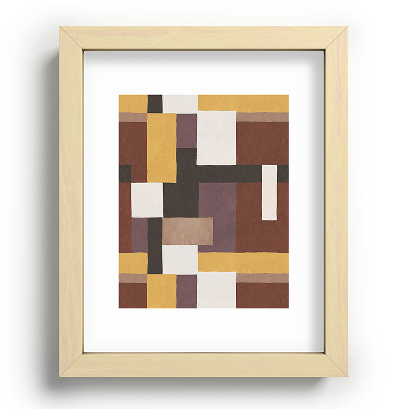 Ninola Design Everyday Artifact Modern Color Block Texture Earthy Recessed Framing Rectangle