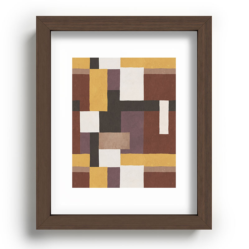 Ninola Design Everyday Artifact Modern Color Block Texture Earthy Recessed Framing Rectangle