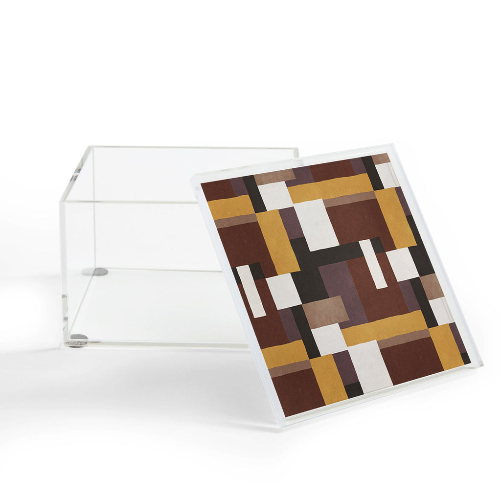 Ninola Design Everyday Artifact Modern Color Block Texture Earthy Acrylic Box