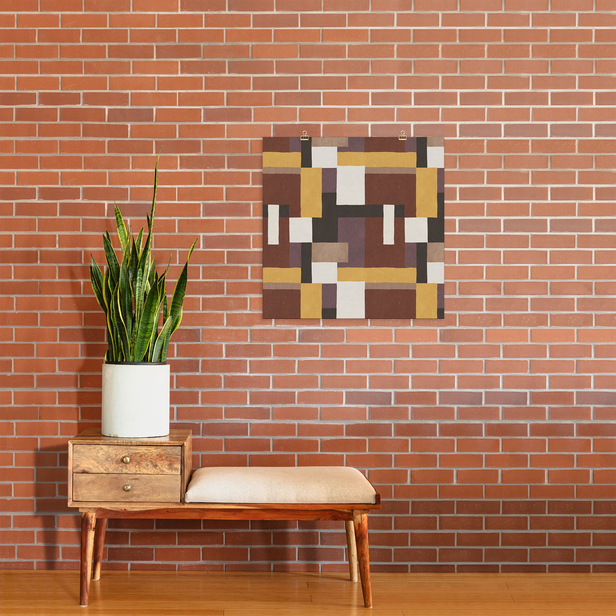 Ninola Design Everyday Artifact Modern Color Block Texture Earthy Art Print