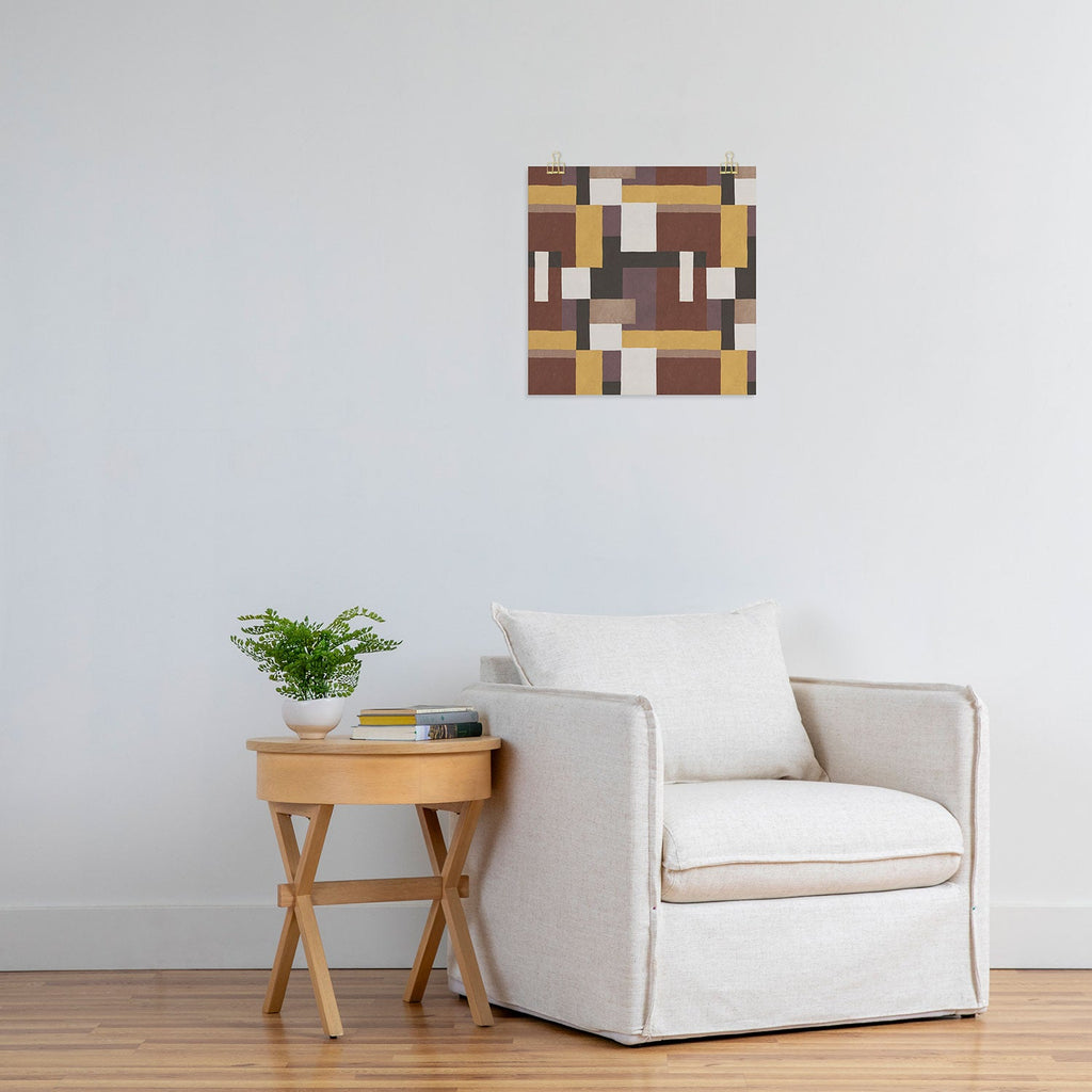 Ninola Design Everyday Artifact Modern Color Block Texture Earthy Art Print