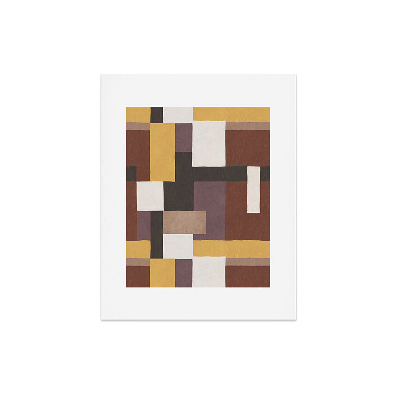 Ninola Design Everyday Artifact Modern Color Block Texture Earthy Art Print
