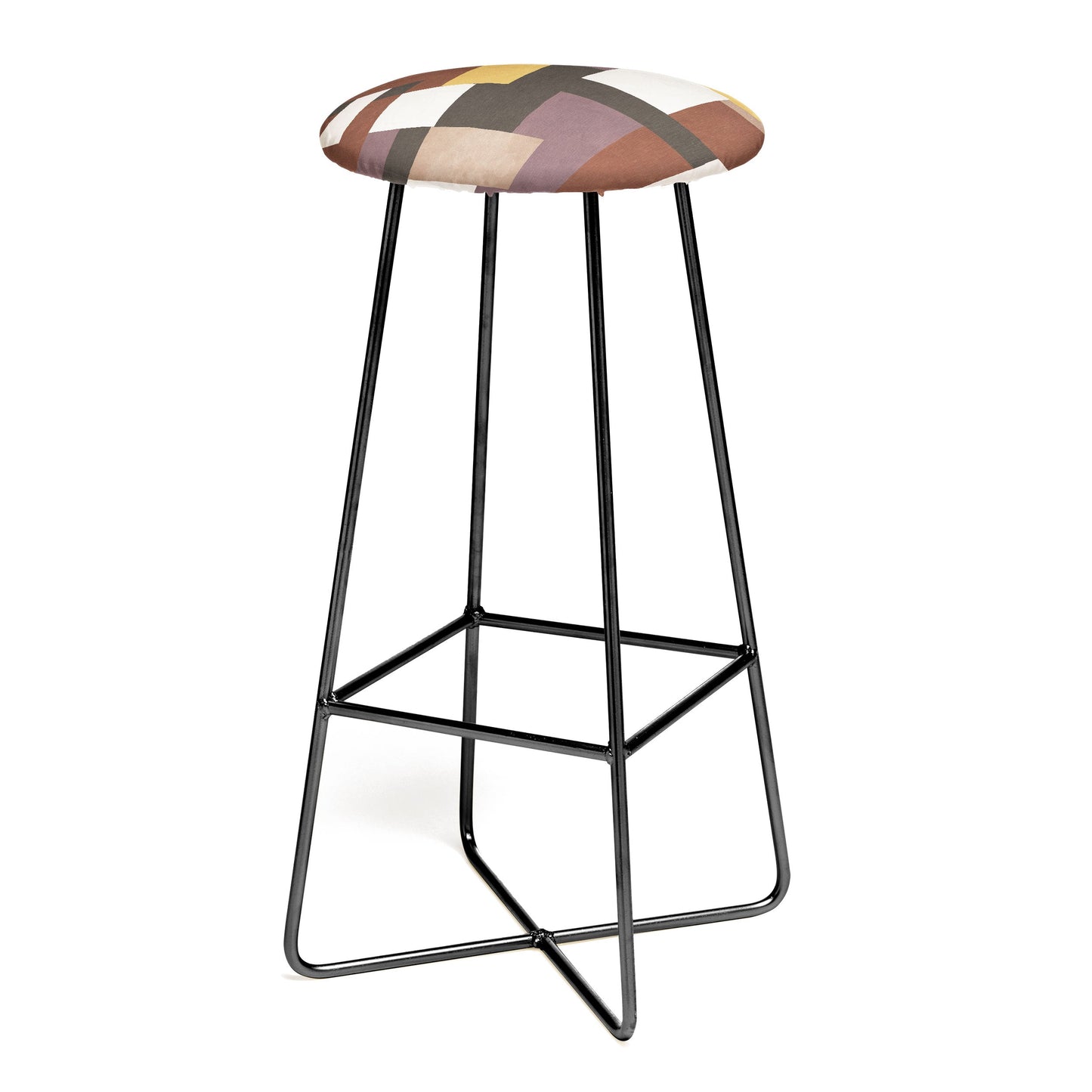 Ninola Design Everyday Artifact Modern Color Block Texture Earthy Bar Stool