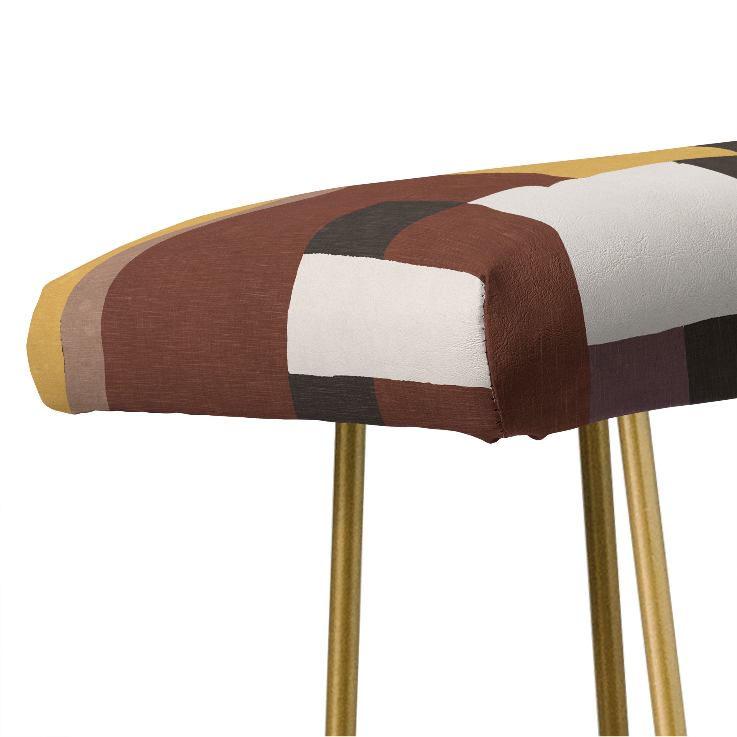 Ninola Design Everyday Artifact Modern Color Block Texture Earthy Bench