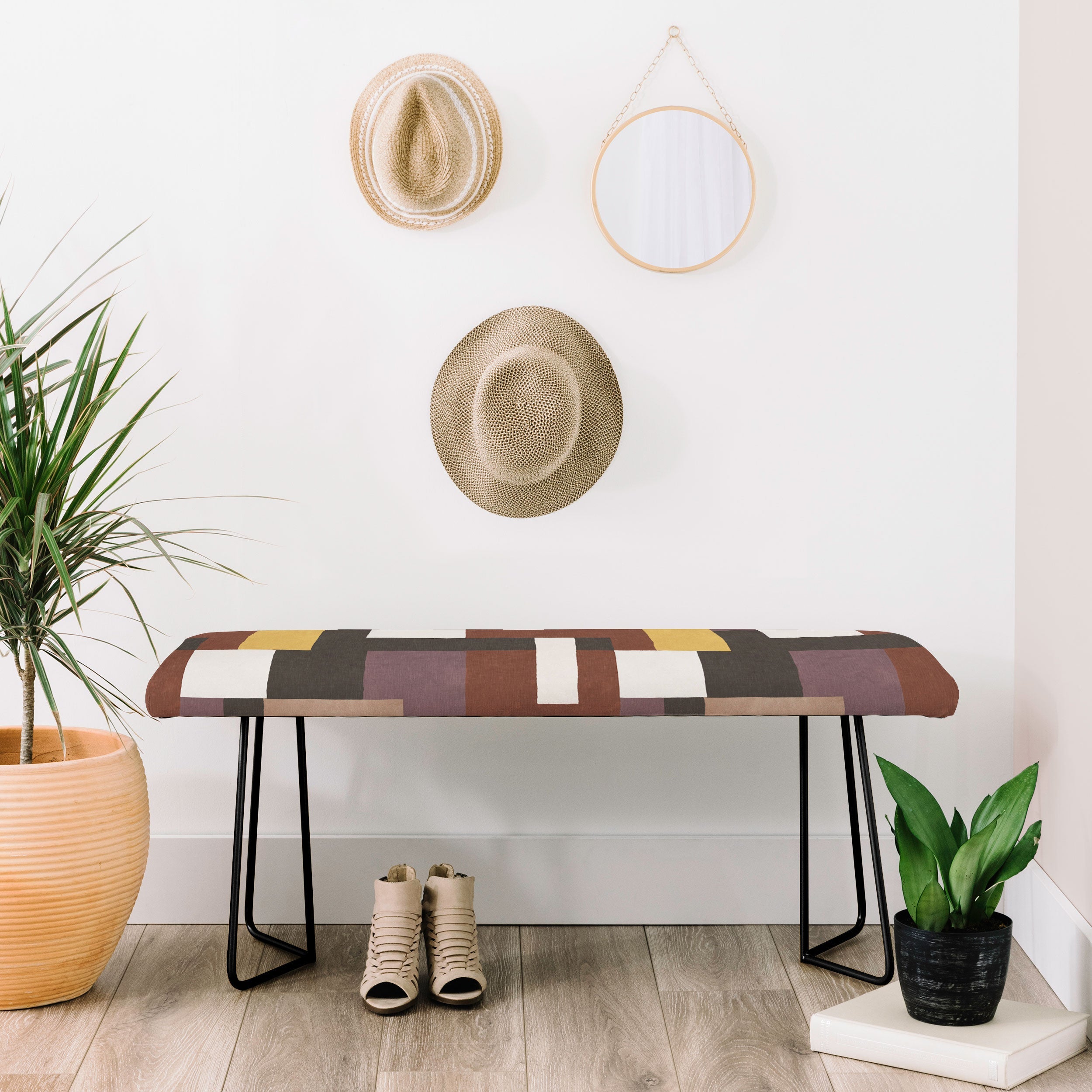 Ninola Design Everyday Artifact Modern Color Block Texture Earthy Bench