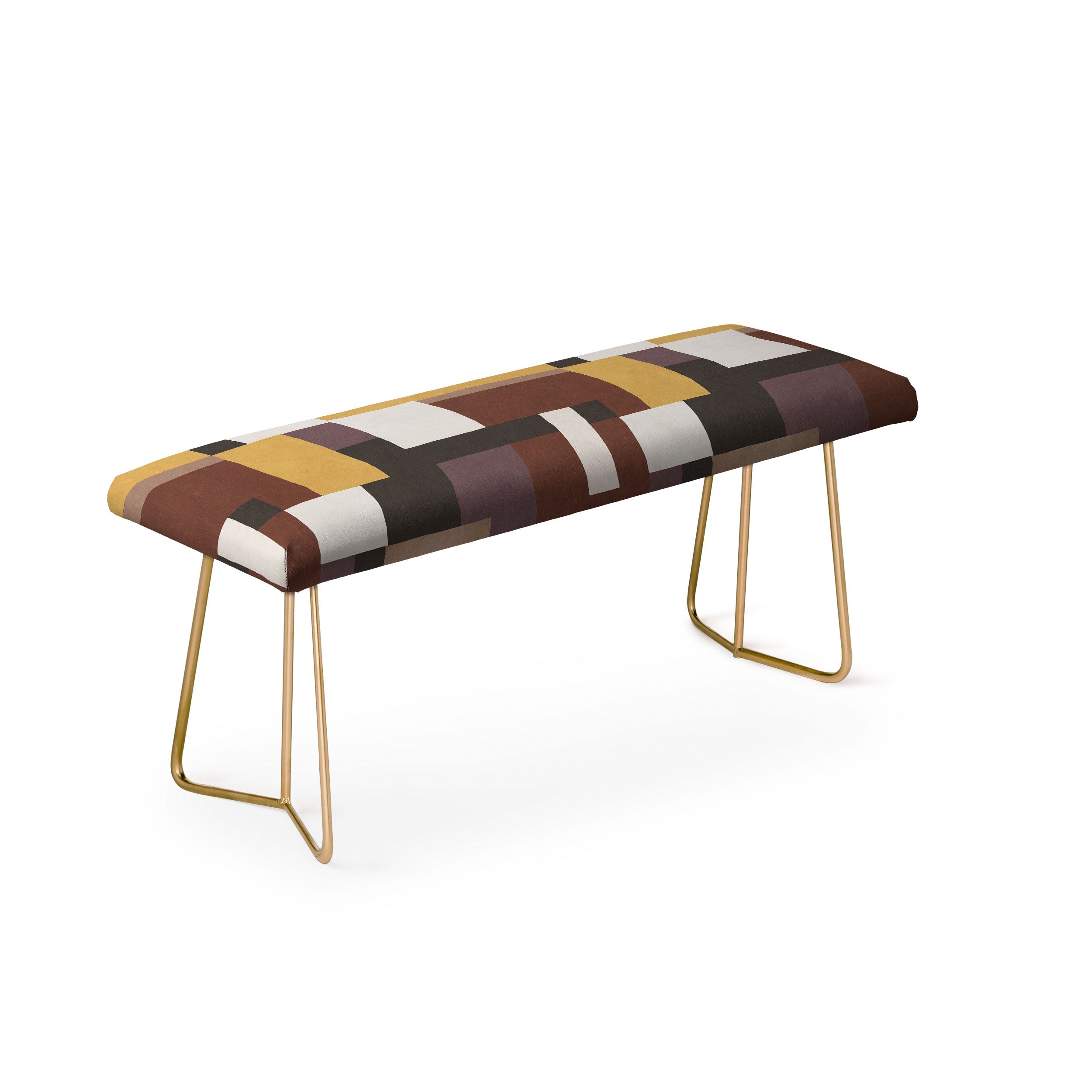 Ninola Design Everyday Artifact Modern Color Block Texture Earthy Bench